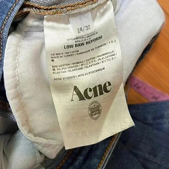 Acne Studios Low Raw Reform Jeans 24  32 - Picture 2 of 7
